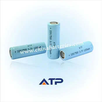 Atp Rechargeable Battery 17500 / 3.7v 1200mah Li-ion Battery 17500 ...