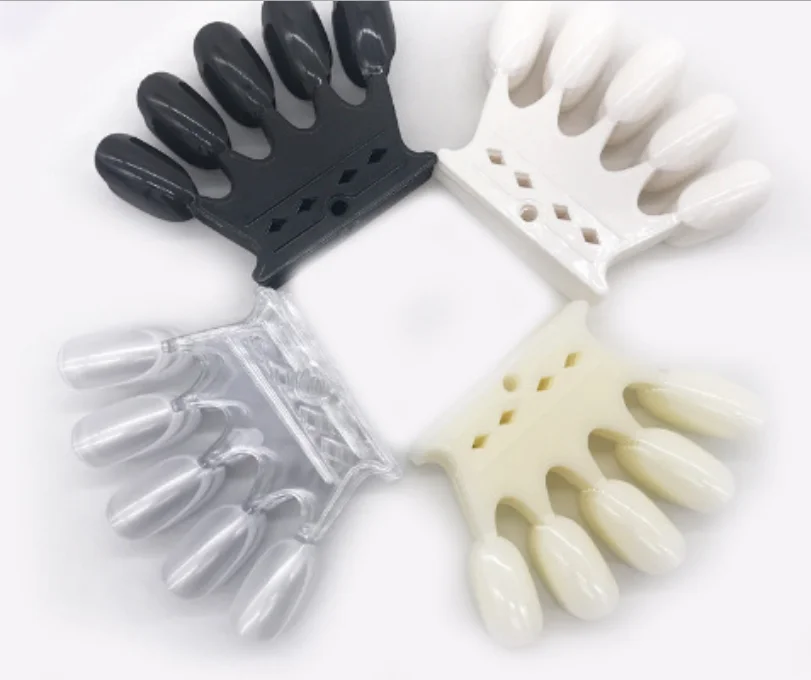 

Nail 50tips/bag crown shape color chart with ring for nail display board, 4 colors