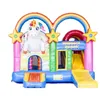 HI lovely kids unicorn themed party jumping castle with slides/Moonwalk Bouncer/Rainbow Bounce House For Sale