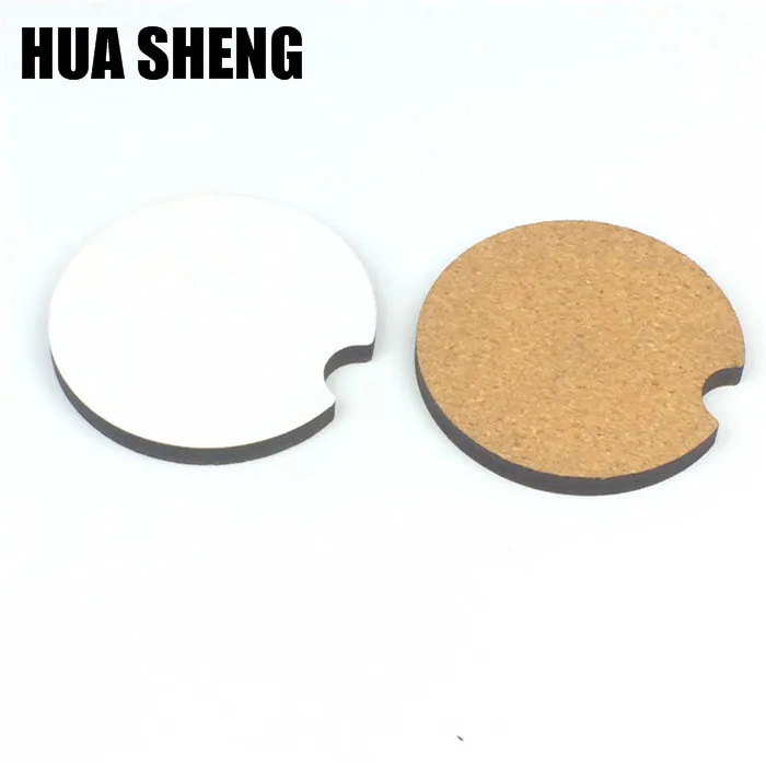 

custom MDF sublimation blank cork coaster for car, Sublimation coating white on one side