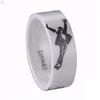 Unique Beautiful Costume Laser Cut Ceramic Wedding Ring Jewellery