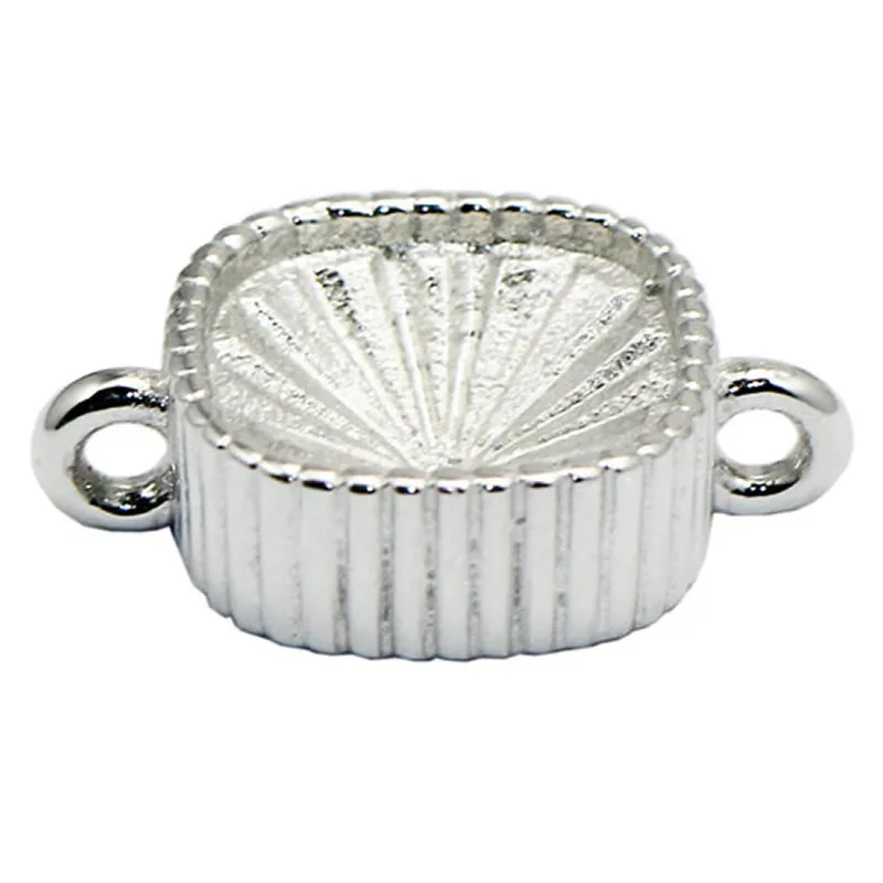 

Beadsnice 30787 tray 925 sterling silver jewelry wholesale connector bezel cabochon base setting