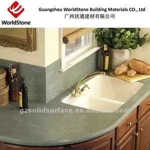 Top Quality Kitchen Countertop With Sinks Staron Artificial Marble Stone