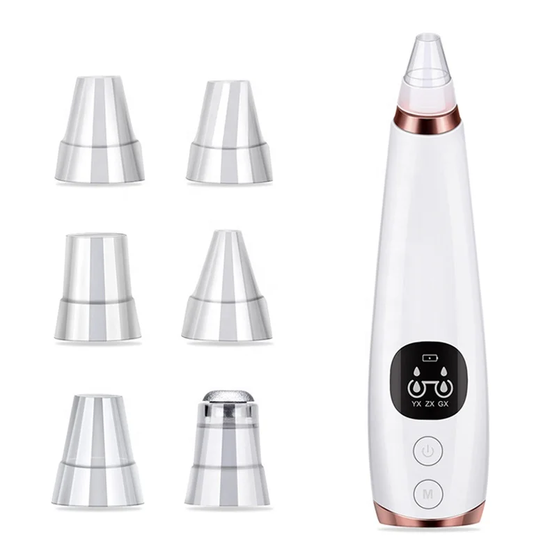

Electric grease acne blackhead remover vacuum tool kit, White