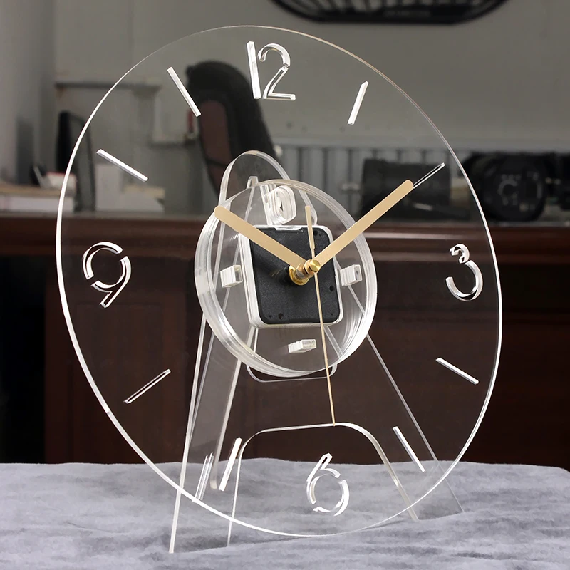 

Simple transparent acrylic wall clock, Customized color