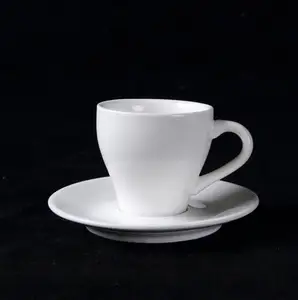 Image of 2.8 oz porcelain espresso cup and saucer tea coffee cup ceramic mug with candy plate