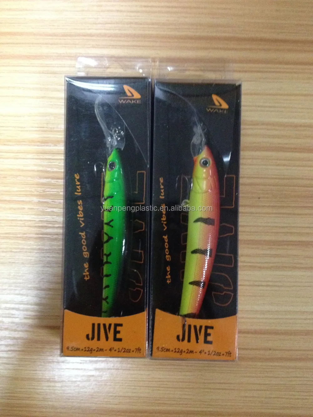 Custom Fishing Lures Plastic Packaging Box With Inner Tray,Waterproof Transparent Plastic