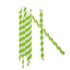 Old fashioned green and white striped paper milkshake drinking straws