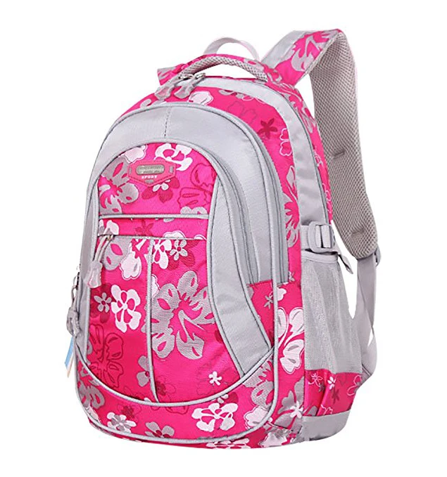 pink company backpack