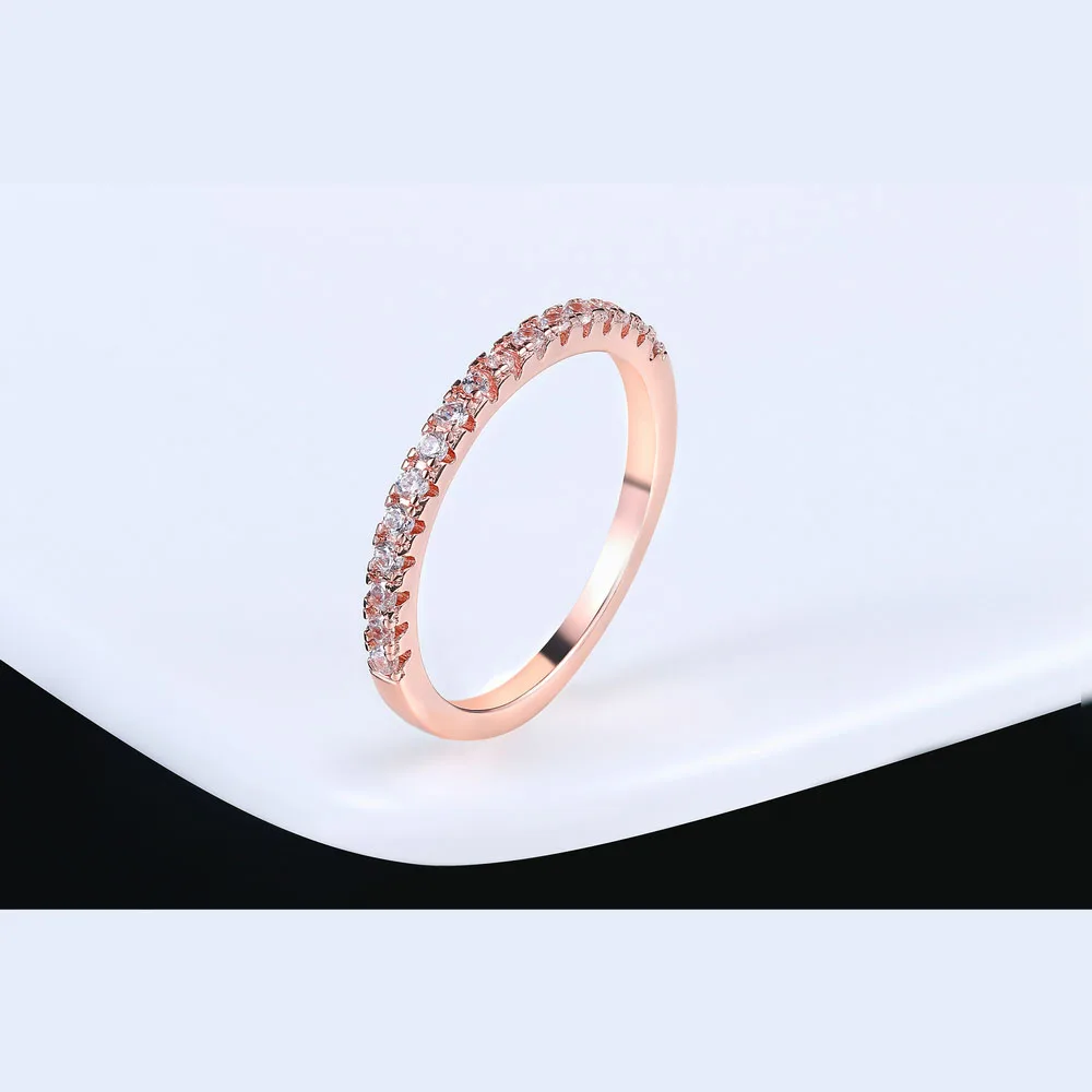 

Wedding Rings Women Man Concise Classical Multicolor Mini Cubic Zirconia Rose Gold Color Fashion Ring Jewelry, Silver