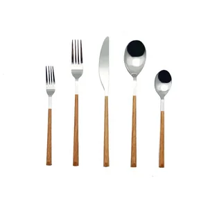 Image of Wholesale stainless steel 5pcs flatware set 20pcs cutlery sets spoon fork knife silverware stainless steel cutlery