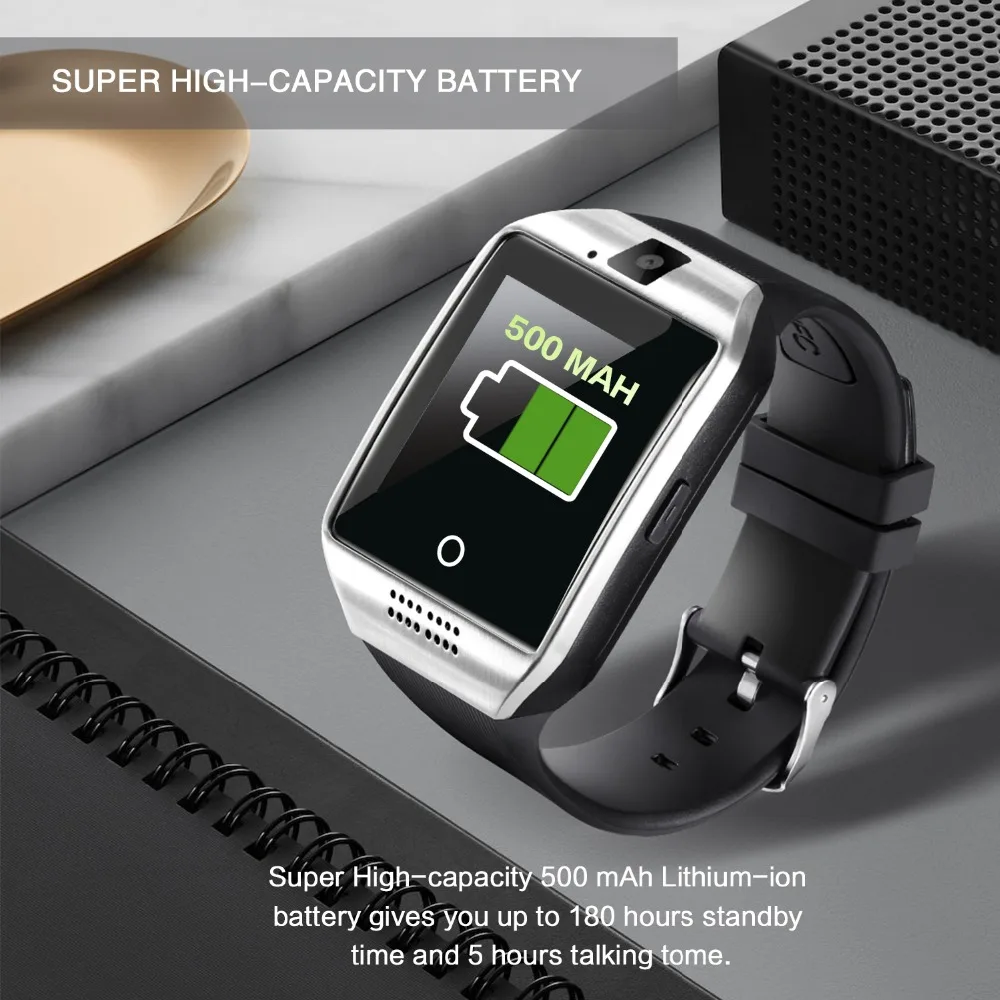 
2020 Hot Sale Smartwatch Q18 Android Smart Watch With SIM Card and Camera Mobile Watch Phone For Samsung Galaxy S8 