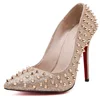 cheelon shoes hot sale rivets latex pumps gold silver bling glitter mature women sexy party high heels shoes