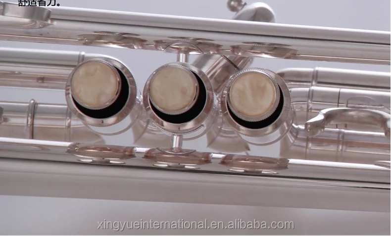 
silver plated trumpet cheap price brass body material 