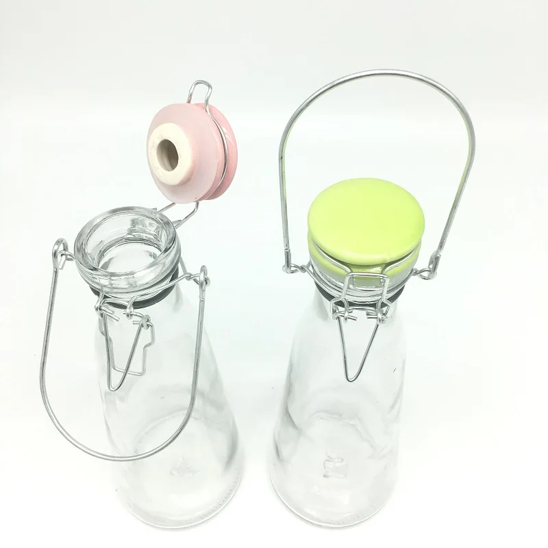 Customize empty milk glass bottle