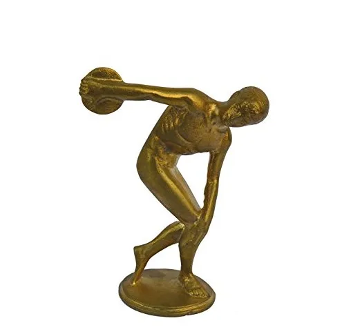 Nhà máy Tùy Chỉnh tác phẩm điêu khắc Hy Lạp cổ đại đồng đánh bóng Discus thrower Myron Lực Sỉ Ném Dĩa bức tượng