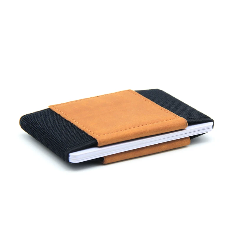 

Minimalist Slim Wallet For Men Women Elastic Front Pocket Credit Card Holder Wallet, Any leather colors
