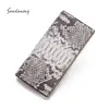 Python long purse female hand clutch bag fashion notes wallet wallet multi-card snakeskin leather wallet