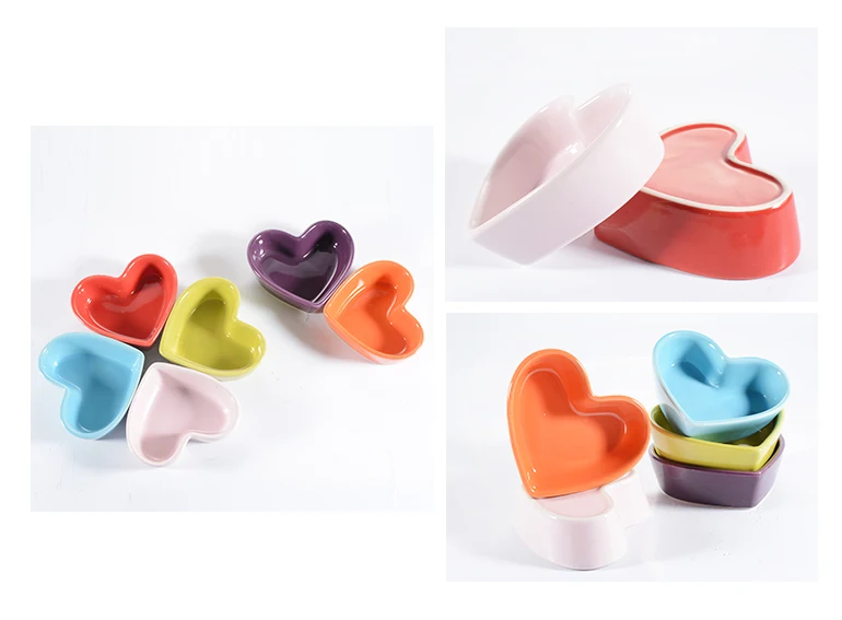 Heart Shape Ceramic Stoneware Baking Dishes & Pans,Ramekin & Souffle