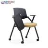 Conference room meeting chairs stackable folding chair with wrtiting pad