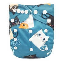 

Best ecological Double row cloth diaper for babies PUL waterproof printed fabric washable China manufacturer