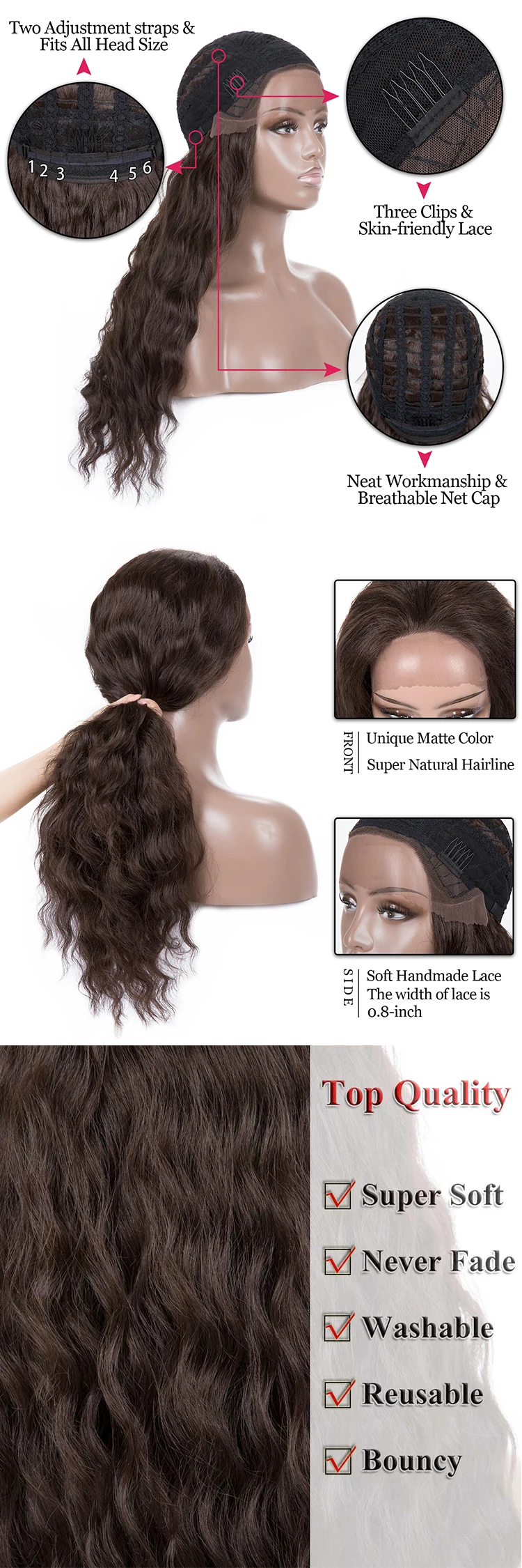 Online Shopping Free Shipping Cosplay Wigs Superroots Horse Hair Wigs