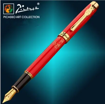 Picasso 902 Fountain Pen Collection Mordern Classic Apperance Black Gold Collection Pen with Metal Gift Box 