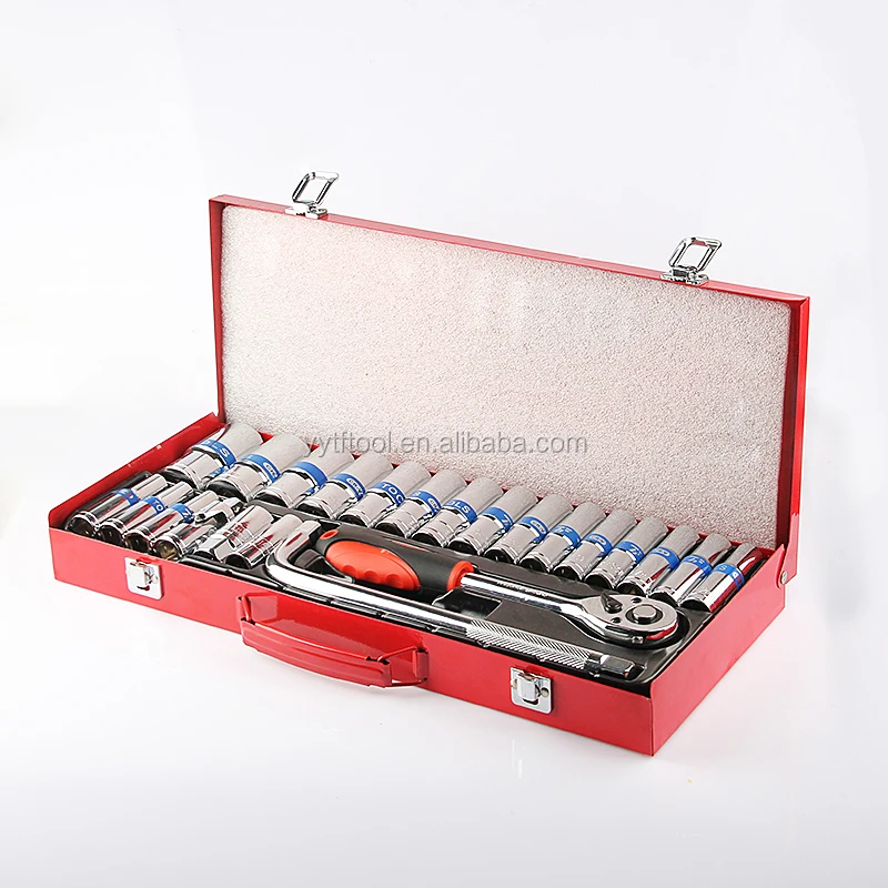 
24pcs deep socket set in steel box TF 6021 