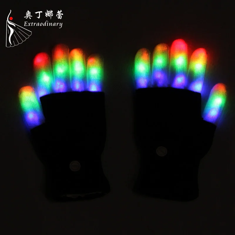 

Party Supplies LED Glow Gloves Flashing Rave Finger Lights Glow Gloves Magic luminous gloves for Halloween, Rainbow(gradient color)