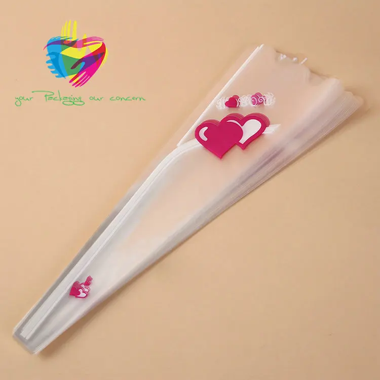 
Yiwu color imprineted color high transparence clear flower sleeve 