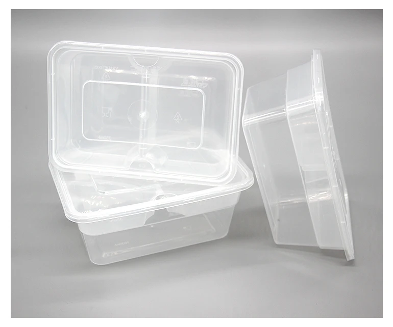 Takeaway Plastic Containers 2 Compartment Disposable Box Eco Friendly ...