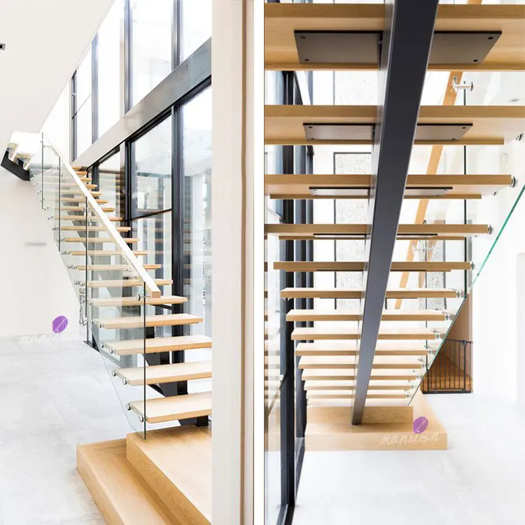 
Indoor Single Stringer Short Staircase Design 