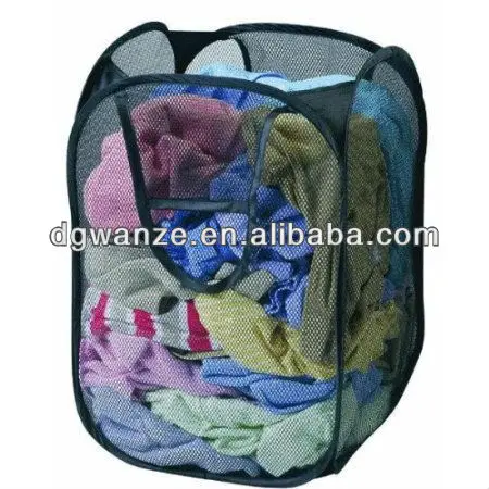 collapsible laundry basket mesh