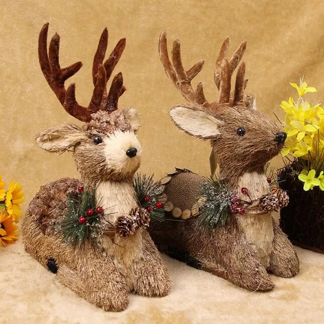 Handmade Craft Sisal Reindeer Christmas Decoration For Gift - Buy ...