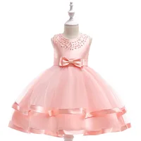 

Party Kid Clothing Wedding Child Cloth Floral Baby Imported Frock Design Formal Mini Boutique Manufacturer Flower Girl Dress