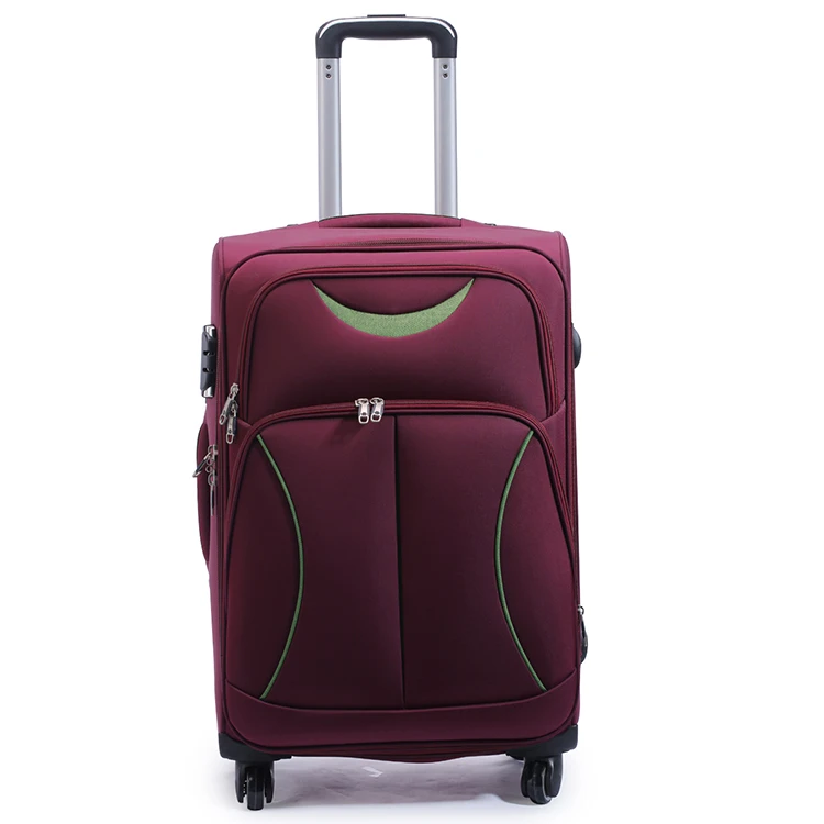 

Polyester Nylon Trolley luggage, suitcase with spinner matching color fabrics andn 4 spinner wheels, Customized