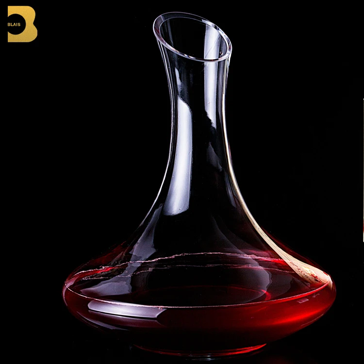Handmade Wine Glassware 1.5 L Slanted Mouth Bulk Glass Decanter