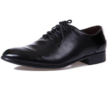 Male White Black Casual Leather Shoes Flats Fashion Pointed Toe Lace-Up Men Dress Shoes British Style Wedding Oxford Shoes 3A