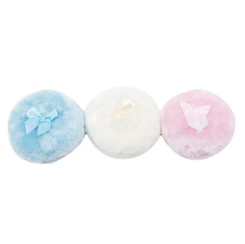 

Baby Powder Puff Sponge Pluff Plush Beauty Velvet Blender, Multi colors