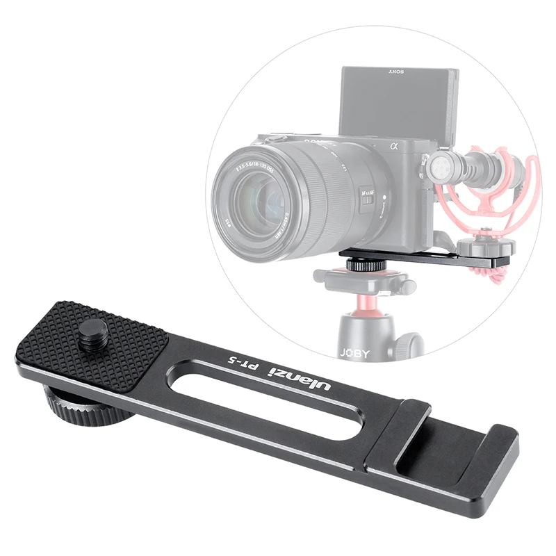 

ULANZI PT-5 Vlogging Microphone Mount Tripod Adapter Bracket Stand for SONY A6400 A6500 A6300 Camera for Canon G7X II Vlog gear