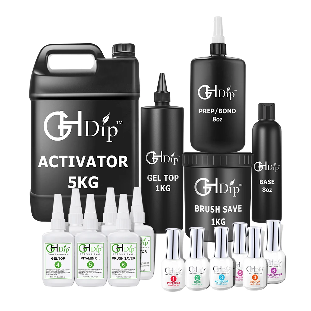 

Dip Powder nails glue liquid activator/bond/base/gel top coat/brush saver