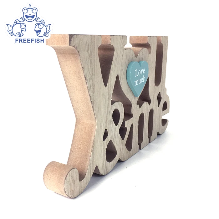 Custom Home Decorative Wooden Letter Stand,Wooden Words/letters Free Standing "you&me" Wedding