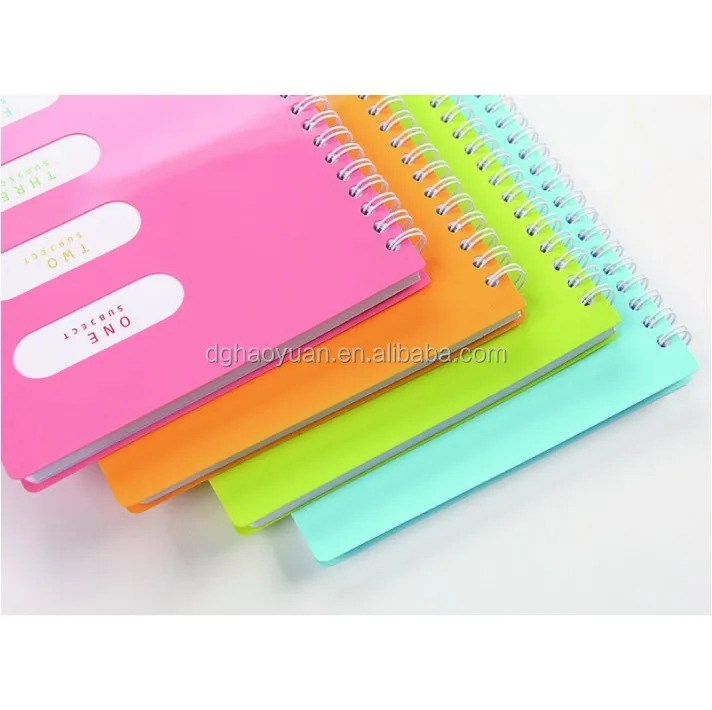 Clear Pp Cover Spiral Notebook Paper Diary Notebook Stationery School