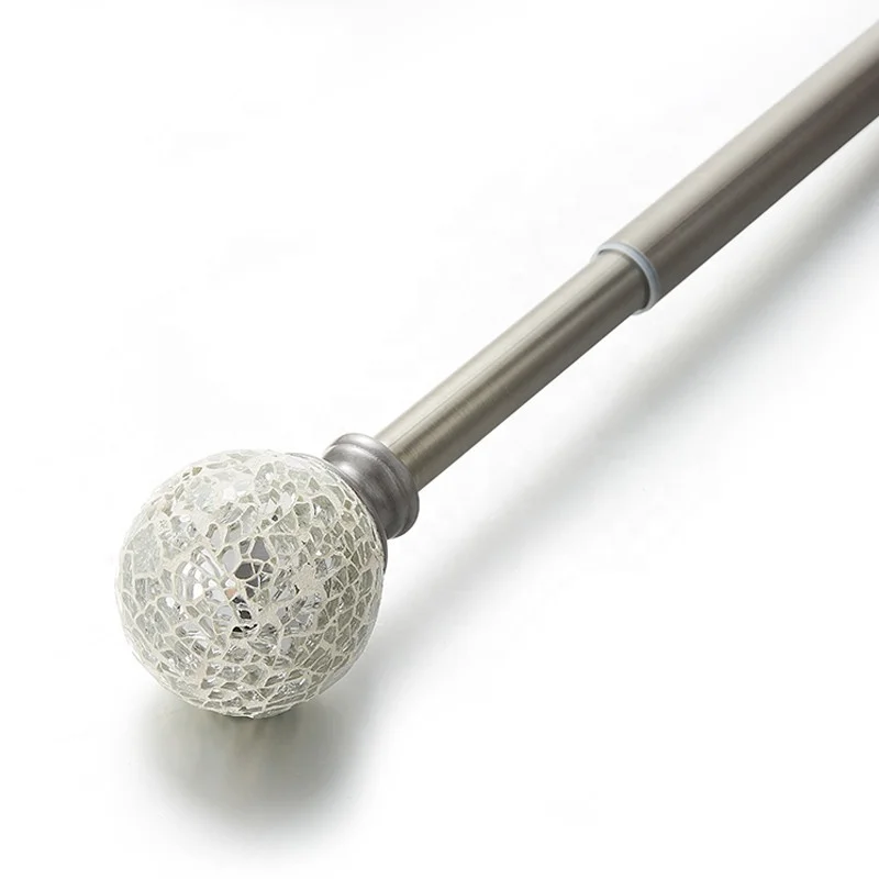 Glass Decorative Curtain Rods Fancy Window Poles Buy Steel Resin