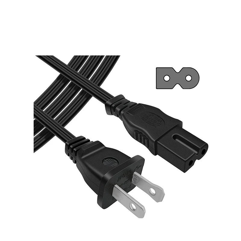 Ul Approved Ac Power Cord Cable 220v,2 Pin Ac Power Cord Plug Cable