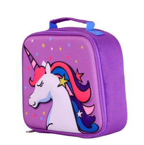 Image of manufacture custom colorful school insulated thermal kids lunch box with tote bag for kids