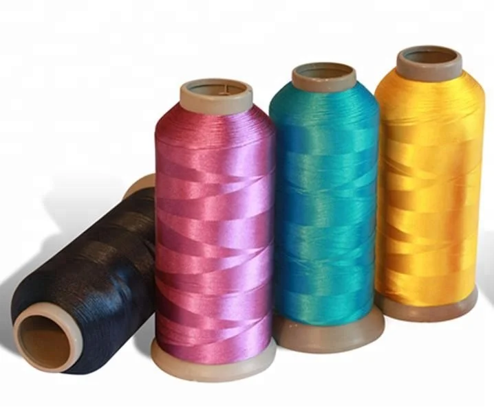 100% Polyester Embroidery Thread 108d/2 120d/2 600/500tpm Bright - Buy ...