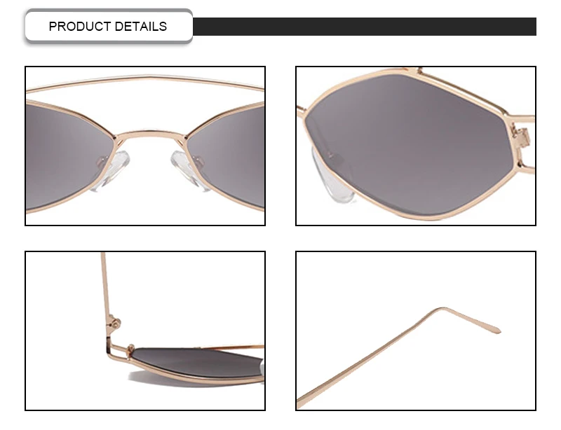 2019 Fashion smart oval metal frame stock goods sunglasses women with CE FDA UV400