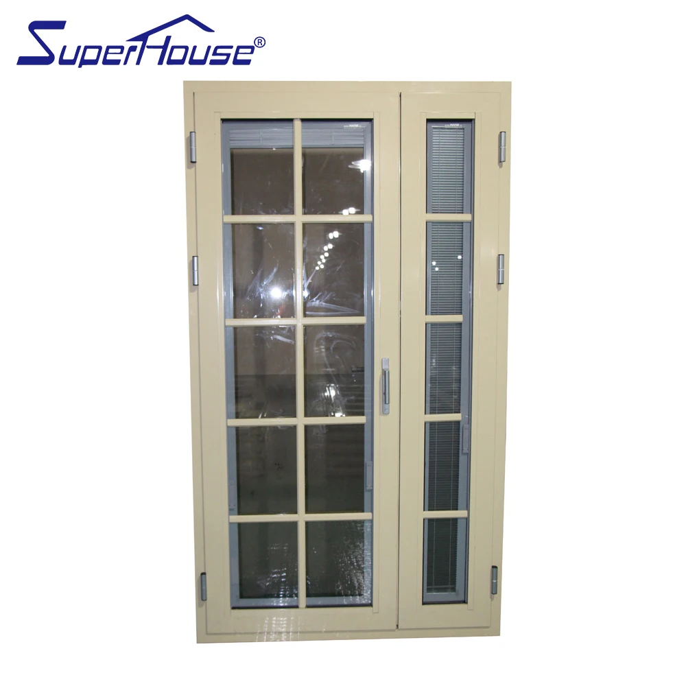 AS2047 standard aluminum frame glass double entry door/exterior metal door with glass