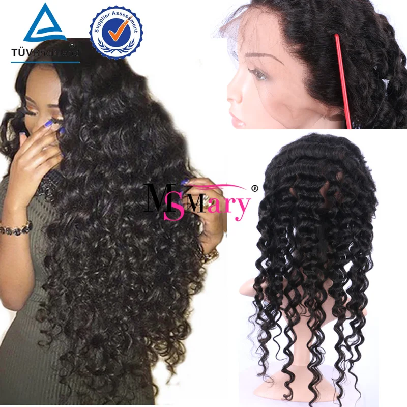 

2017 Tending Virgin Brazilian Deep Wave Lace Frontal Unprocessed Brazilian Deep, Natural color #1b